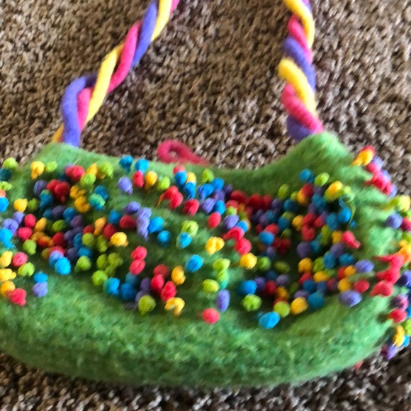 Hand knit.  Felted purse. - Picture 4 of 6